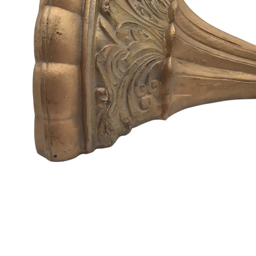 Vintage Ornate Wall Sconce: French Victorian Gold Shelf